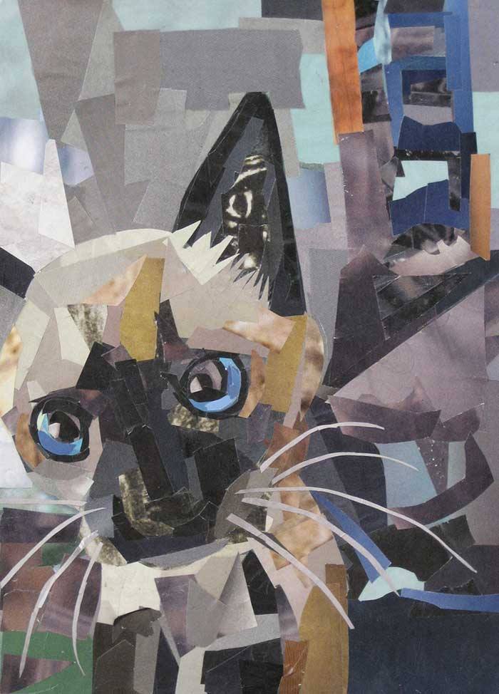 I Am Painting With Paper By Making Art Entirely From Magazine Strips I Am Painting With Paper By Making Art Entirely From Magazine Strips