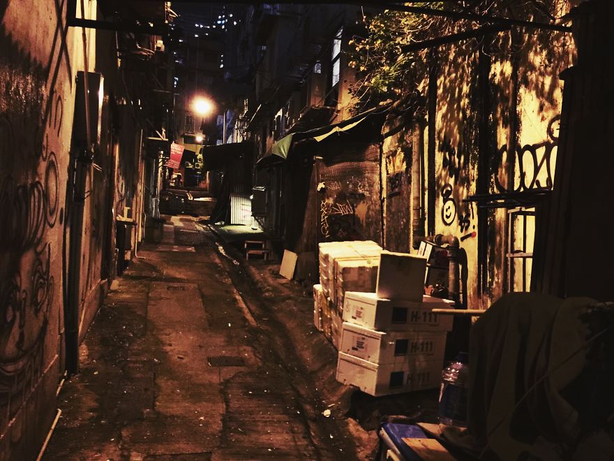 Midnight Back Alleys Of Hong Kong