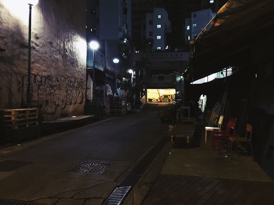Midnight Back Alleys Of Hong Kong