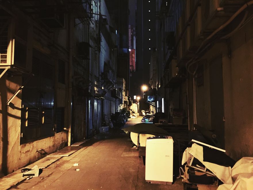 Midnight Back Alleys Of Hong Kong