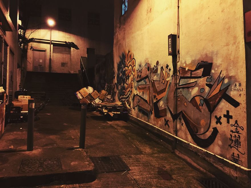 Midnight Back Alleys Of Hong Kong