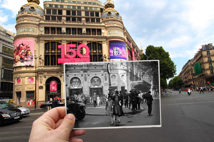 I Combined Old And New Photos Of Paris To Bring History To Life