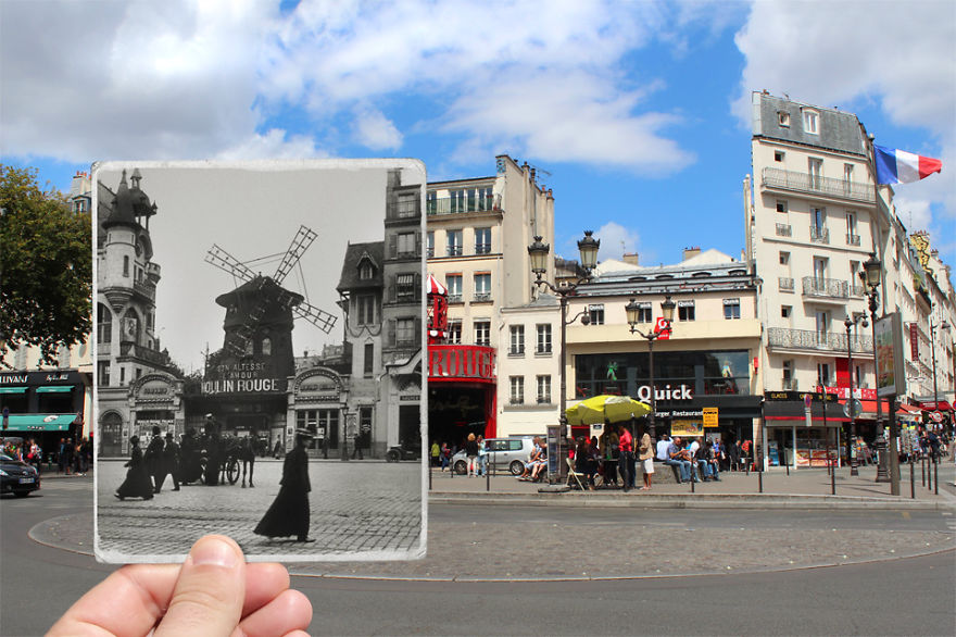 I Combined Old And New Photos Of Paris To Bring History To Life