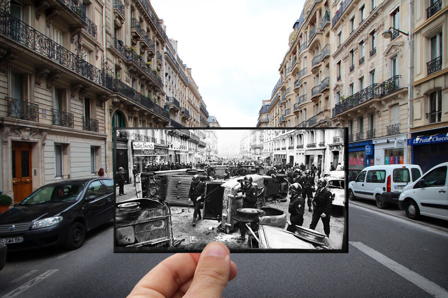 I Combined Old And New Photos Of Paris To Bring History To Life