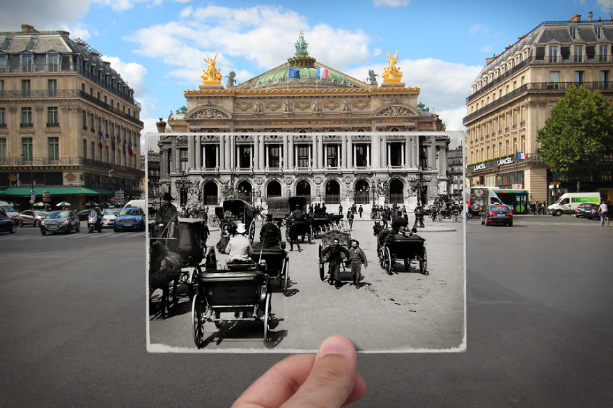 I Combined Old And New Photos Of Paris To Bring History To Life