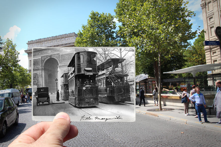 I Combined Old And New Photos Of Paris To Bring History To Life