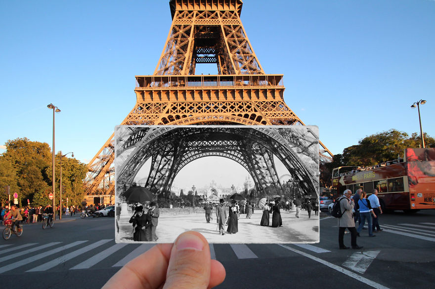 I Combined Old And New Photos Of Paris To Bring History To Life