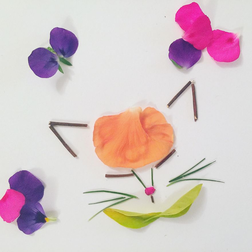 I Create Colorful And Magical Illustrations, Using Natural Materials Only