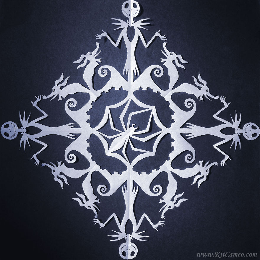 I Create Highly Detailed Pop Culture Themed Paper Cut Snowflakes