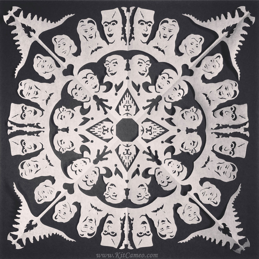 I Create Highly Detailed Pop Culture Themed Paper Cut Snowflakes