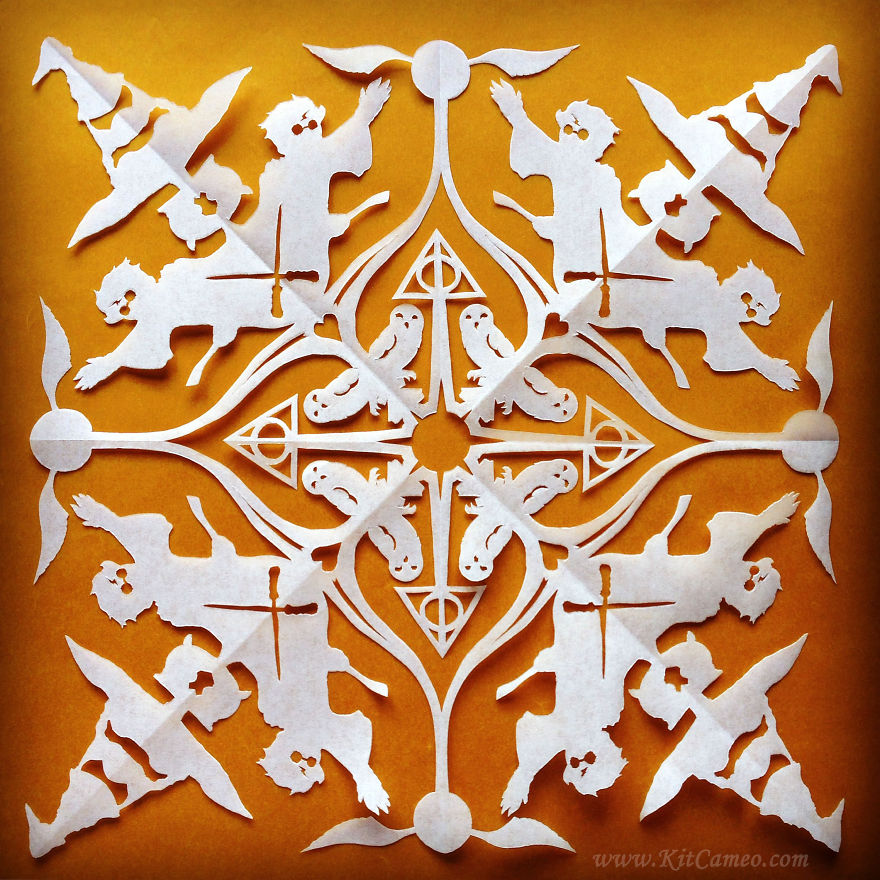 I Create Highly Detailed Pop Culture Themed Paper Cut Snowflakes I Create Highly Detailed Pop Culture Themed Paper Cut Snowflakes