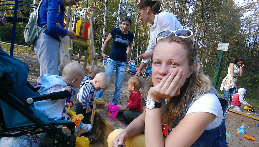 I Documented What It's Like To Be A Mom With A Selfie Stick