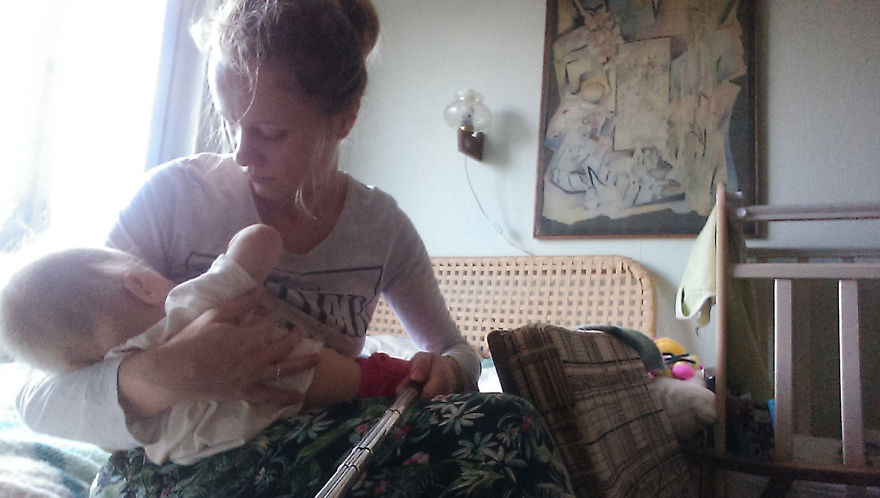 I Documented What It's Like To Be A Mom With A Selfie Stick
