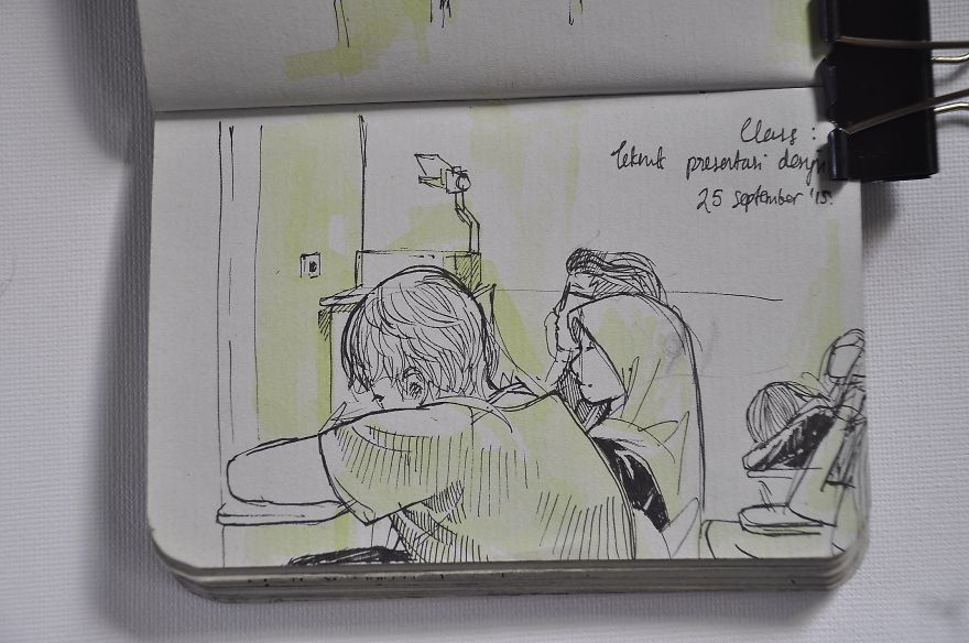 I Draw The Happiness Of Having Friends Instead Of Taking Photos To Help Me Battle My Depression