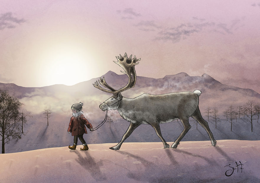 I Draw My Daugther Befriending The Wild In Her Imaginary World I Draw My Daugther Befriending The Wild In Her Imaginary World