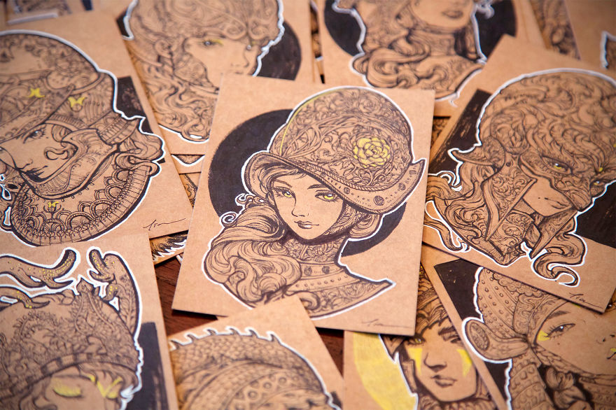 I Drew A Postcard Collection Of Girls In Armour Inspired By The Army Museum In Paris