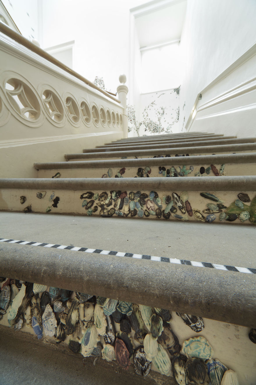 I Handmade 10,000 Ceramic Beetles To Crawl Across Gallery Walls I Handmade 10,000 Ceramic Beetles To Crawl Across Gallery Walls