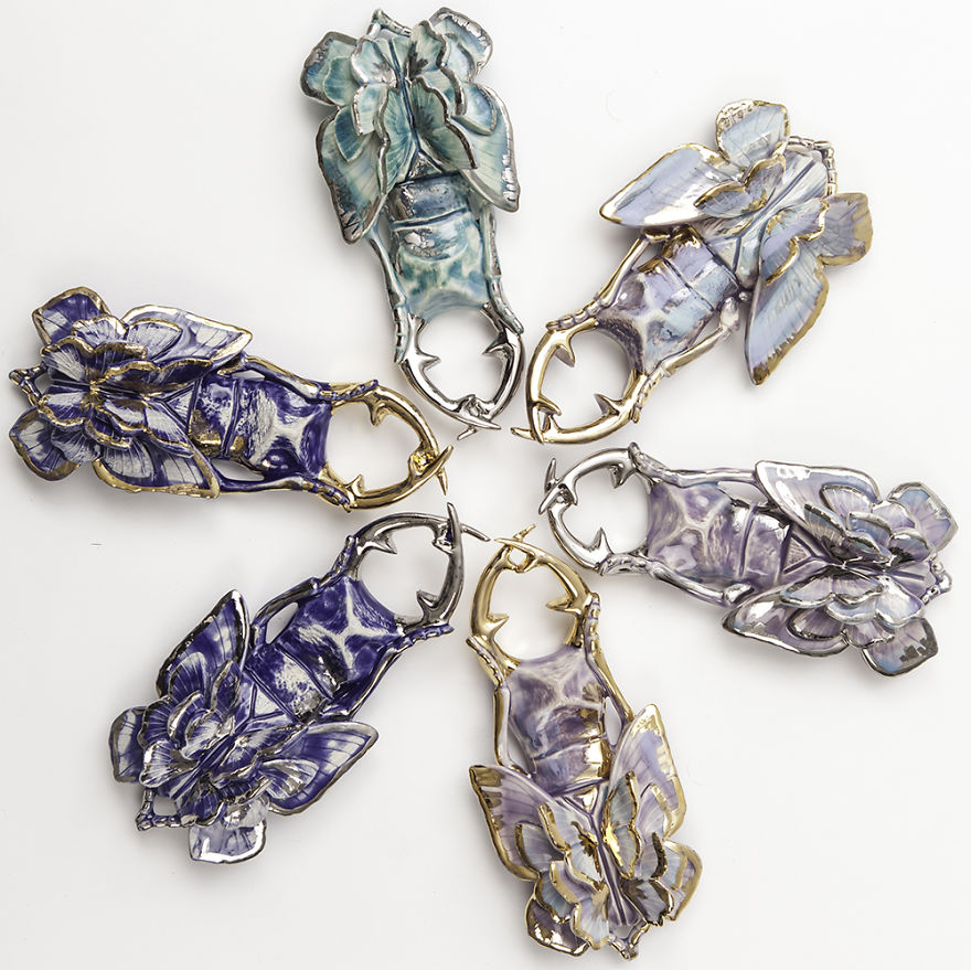 I Handmade 10,000 Ceramic Beetles To Crawl Across Gallery Walls I Handmade 10,000 Ceramic Beetles To Crawl Across Gallery Walls