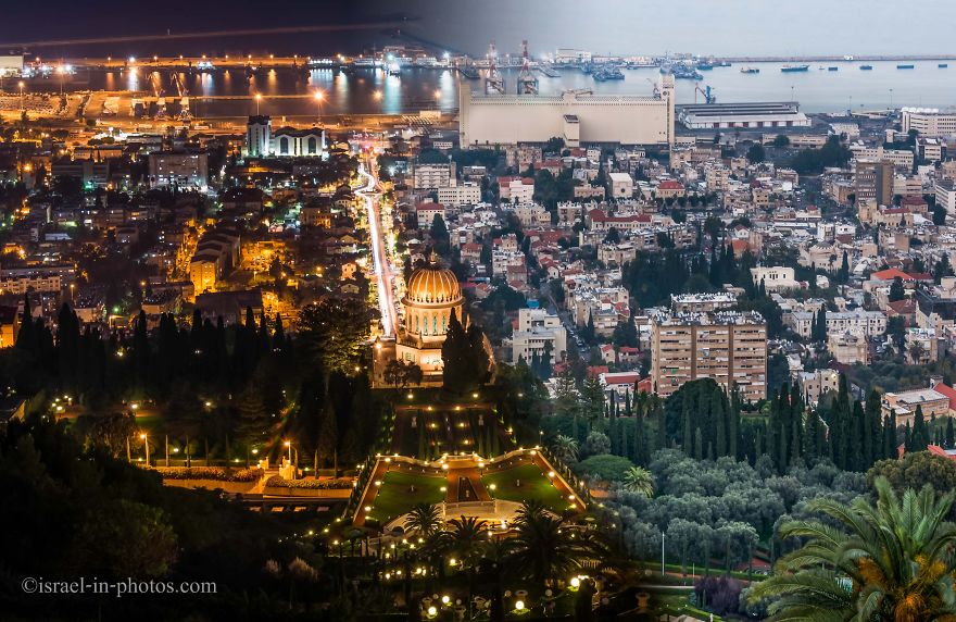 I Merged Day And Night Photos Of Israel Into One I Merged Day And Night Photos Of Israel Into One