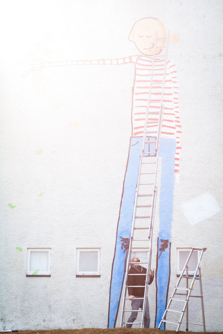 I Painted A Mural On A Soon To Be Demolished School To Honour Everyone Who Went There