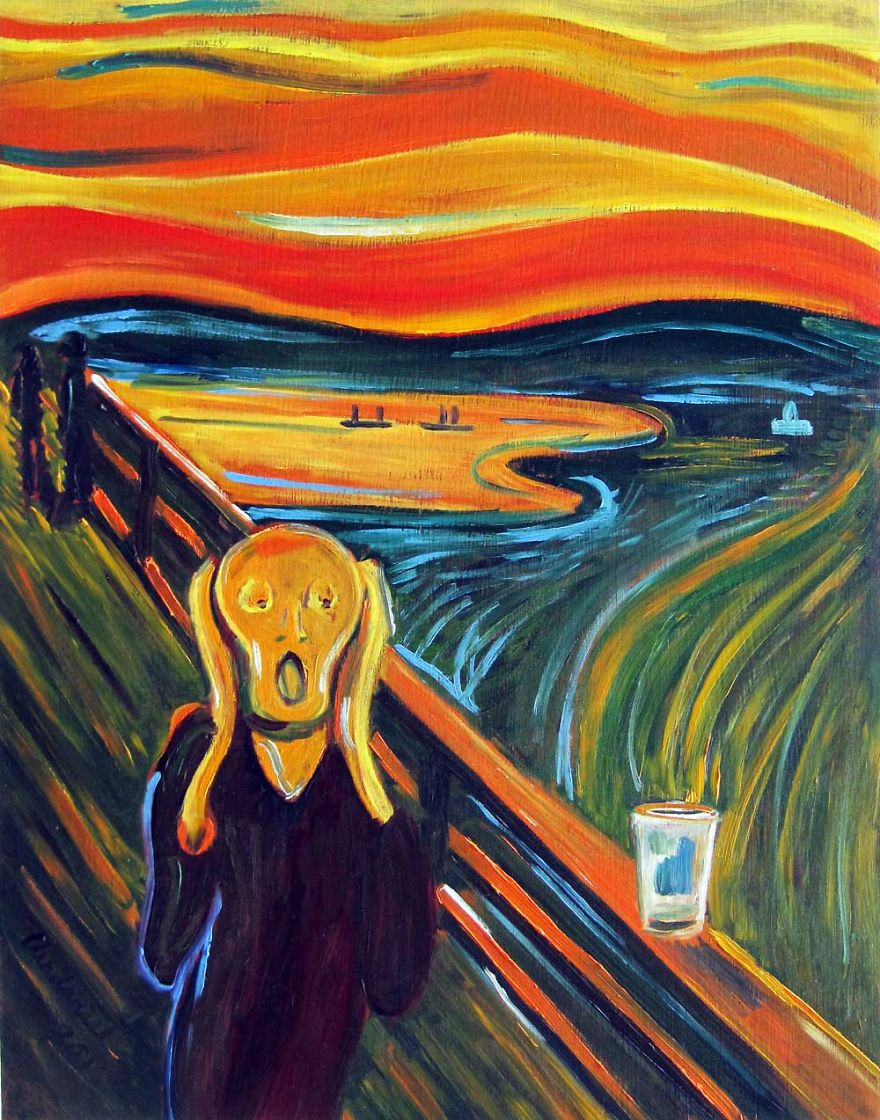 Edvard Munch's The Scream... Over An Empty Pint
