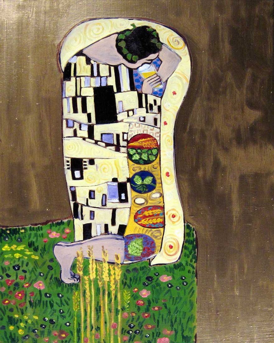 The Sip. Inspired By Gustav Klimt