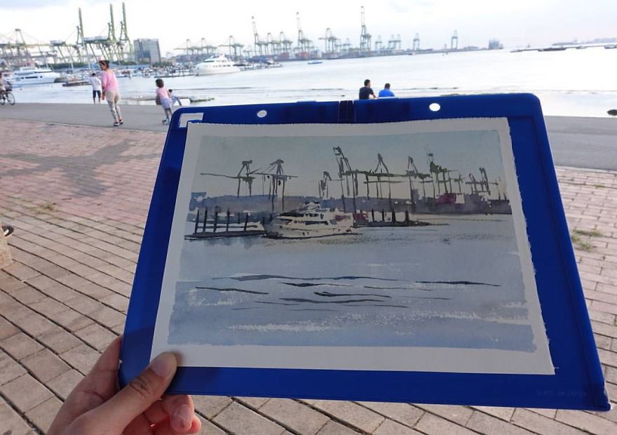 I Stop To Paint Sunsets While Cycling Back From Work I Stop To Paint Sunsets While Cycling Back From Work