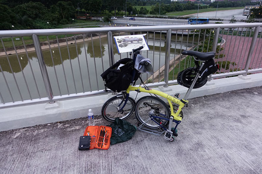 I Stop To Paint Sunsets While Cycling Back From Work I Stop To Paint Sunsets While Cycling Back From Work