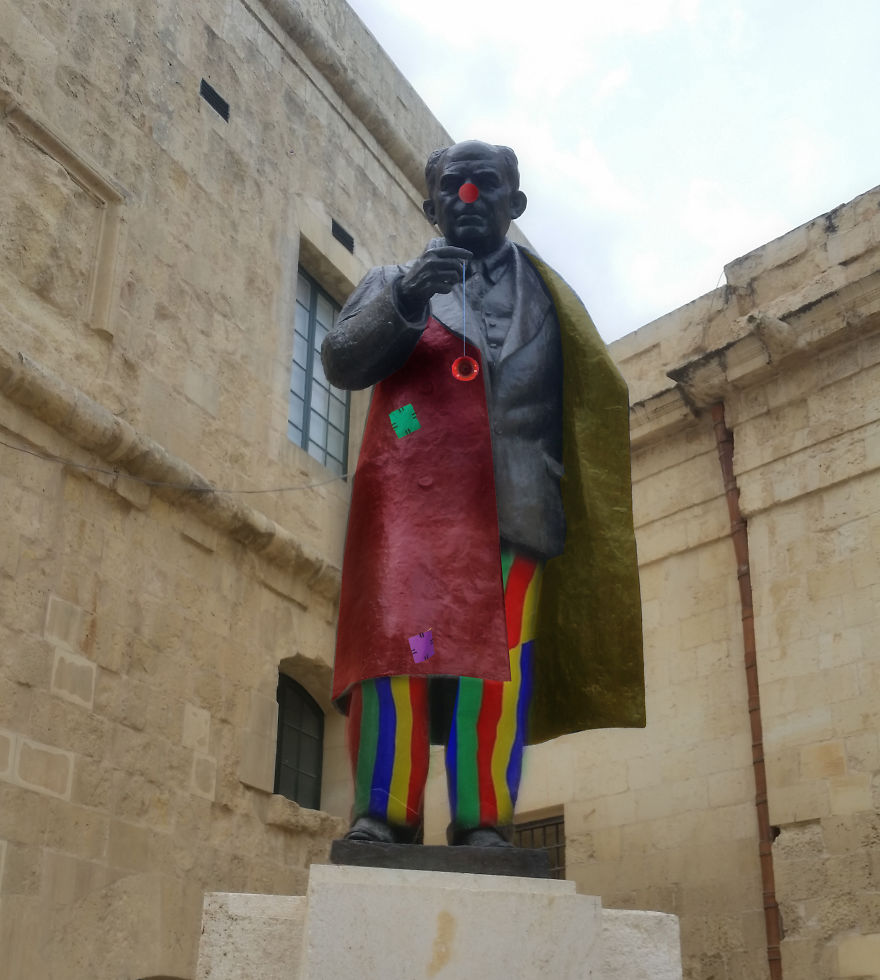 I Turn Boring Monuments Into Clowns