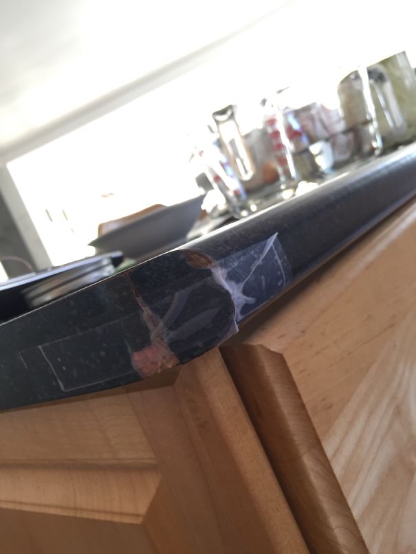 The Corner Of The Counter Kept Falling Off..