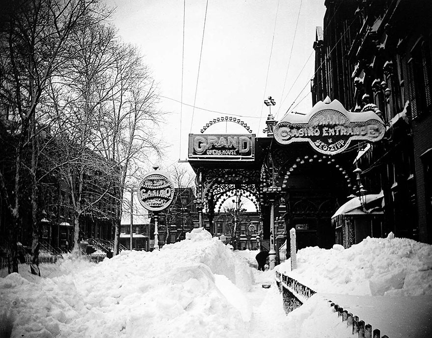 Grand Opera House Under A Blanket Of Snow, Brooklyn