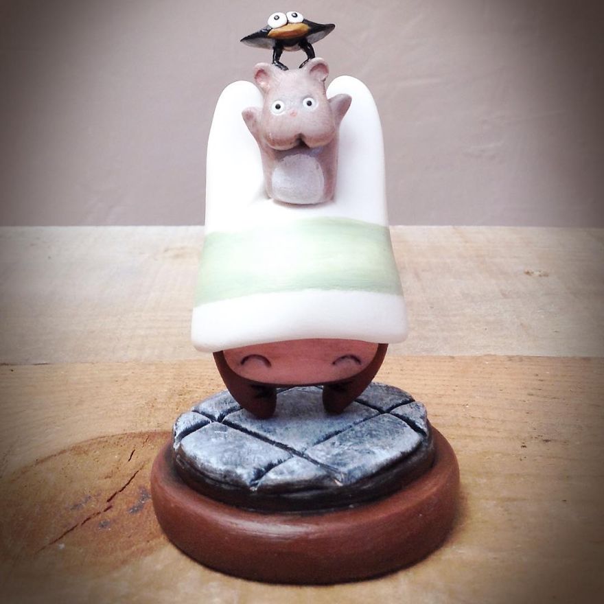 My Latest Series Of Sculptures Show The Beauty Of Miyazaki's World