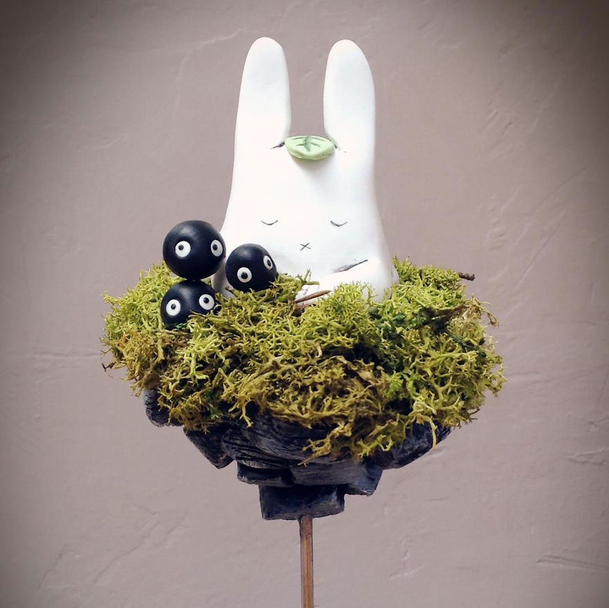 My Latest Series Of Sculptures Show The Beauty Of Miyazaki's World