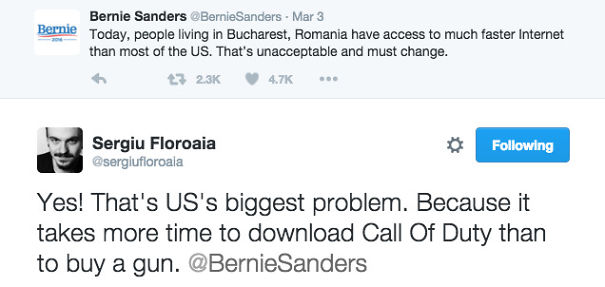 I'm A Romanian Comedian And Here's What I Replied To Bernie Sanders' Condescending Tweet