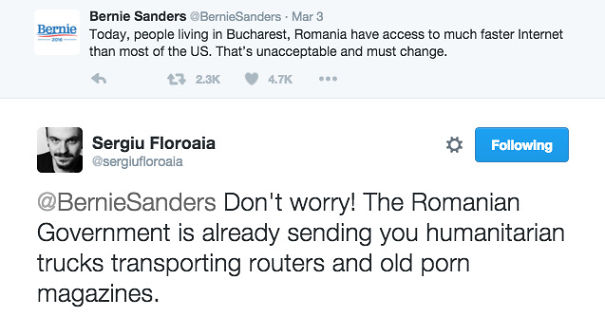 I'm A Romanian Comedian And Here's What I Replied To Bernie Sanders' Condescending Tweet
