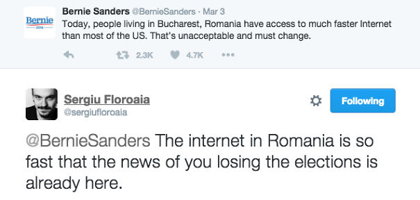 I'm A Romanian Comedian And Here's What I Replied To Bernie Sanders' Condescending Tweet