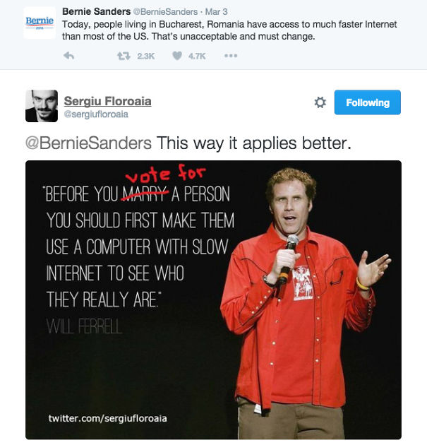 I'm A Romanian Comedian And Here's What I Replied To Bernie Sanders' Condescending Tweet