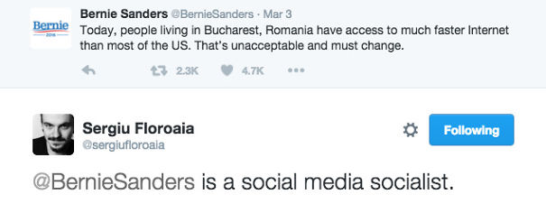 I'm A Romanian Comedian And Here's What I Replied To Bernie Sanders' Condescending Tweet