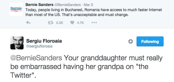 I'm A Romanian Comedian And Here's What I Replied To Bernie Sanders' Condescending Tweet