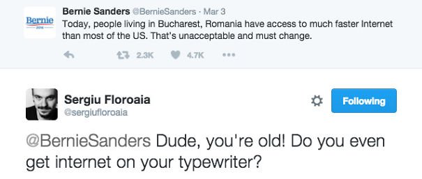 I'm A Romanian Comedian And Here's What I Replied To Bernie Sanders' Condescending Tweet