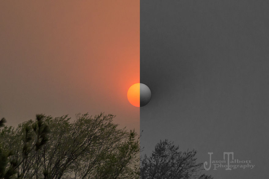 Wildfires Caused This Surreal B&w Of The Sun