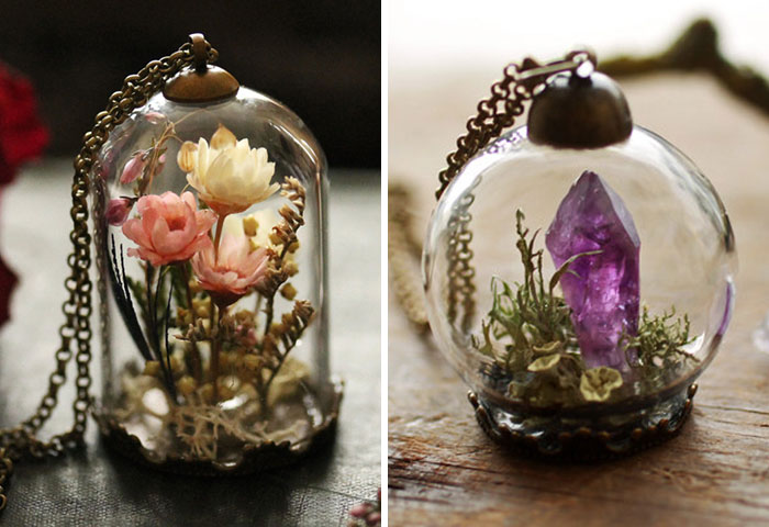 Terrarium Jewelry by Ruby Robin Lets You Take Tiny Bits Of Nature With You