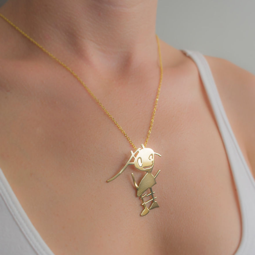 Children’s Drawings Turned Into Jewelry To Create Timeless Memories
