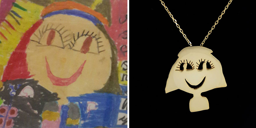 Children’s Drawings Turned Into Jewelry To Create Timeless Memories