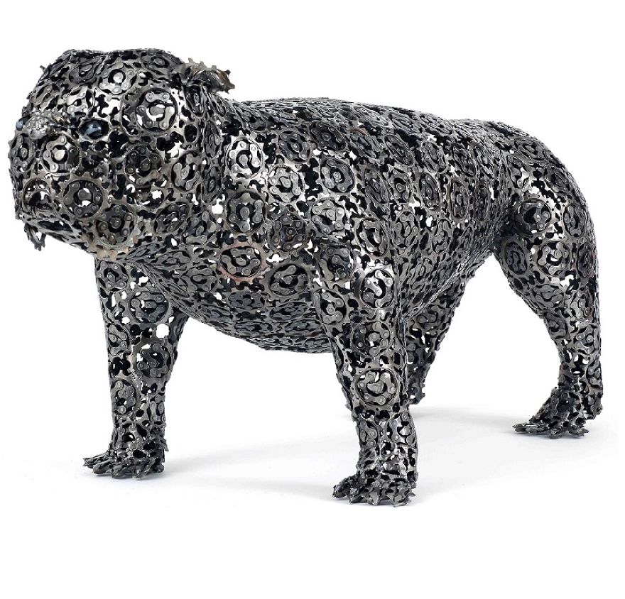 Unchained: I Create Dog Sculptures From Recycled Bicycle Chains Unchained: I Create Dog Sculptures From Recycled Bicycle Chains