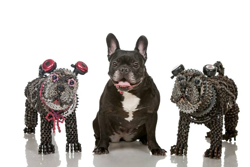 Unchained: I Create Dog Sculptures From Recycled Bicycle Chains Unchained: I Create Dog Sculptures From Recycled Bicycle Chains