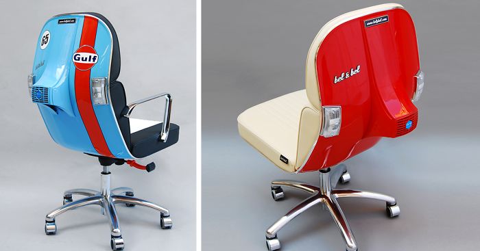 Old Vespas Turned Into Modern Office Chairs