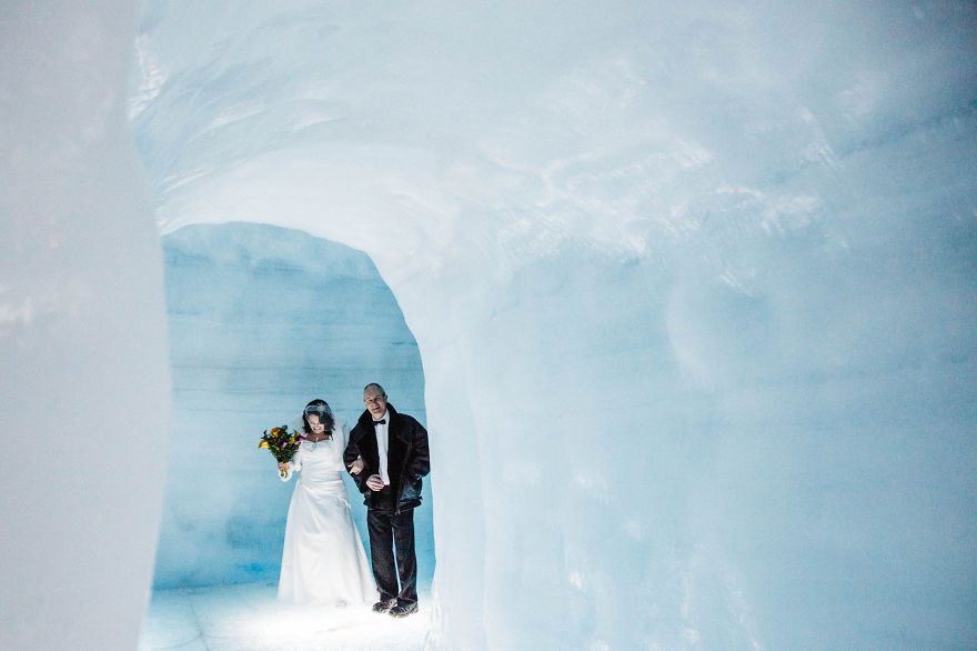 'I Do' Inside A Glacier In Iceland