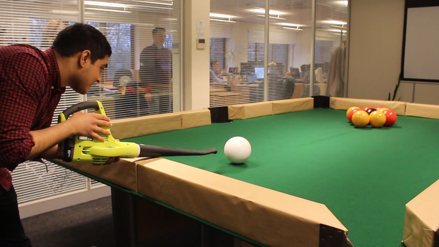 Boss Asked Us To Improve Our Knowledge On Leaf Blowers So We Invented Leaf Blower Billiards Boss Asked Us To Improve Our Knowledge On Leaf Blowers So We Invented Leaf Blower Billiards
