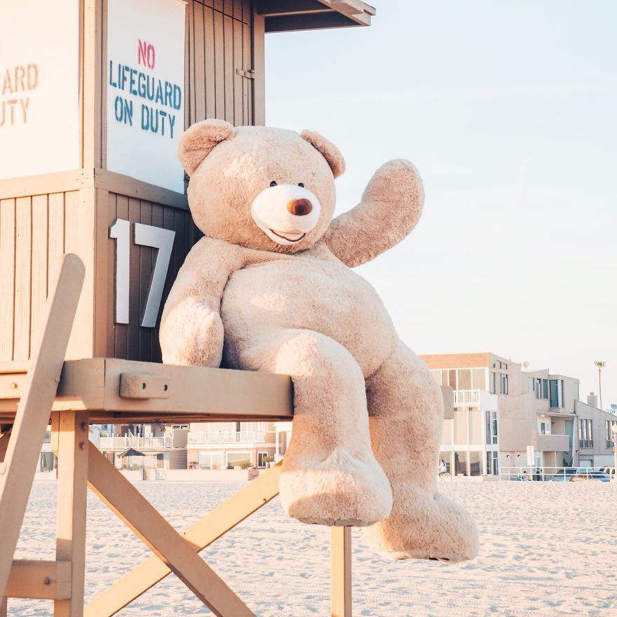 We Took Our Huge Toy Bear On Fun Adventures